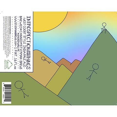 Stickman Instrospection and Other Things IPA by Stickman Brews, beer label