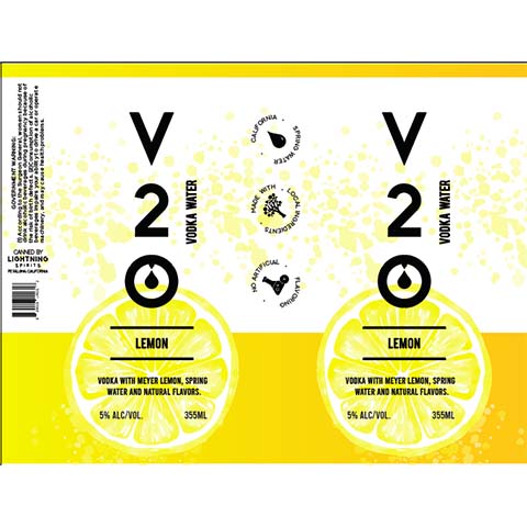 V20 Lemon by Lightning Spirits, beer label