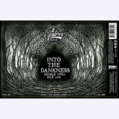Glasstown Into The Dankness DIPA by Glasstown Brewing, beer label