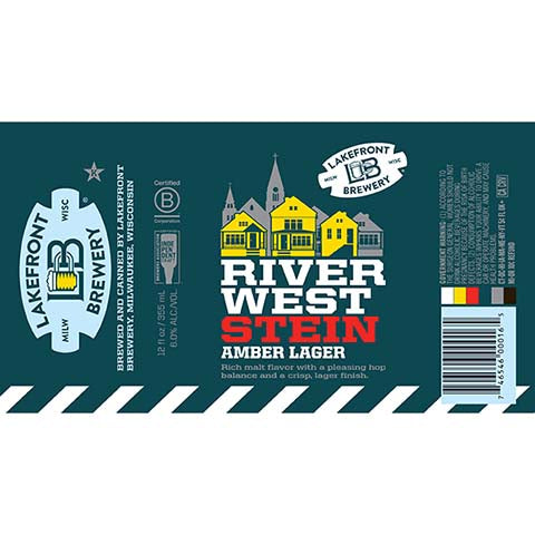 Lakefront Riverwest Stein Amber Lager by Lakefront Brewery Inc, beer label
