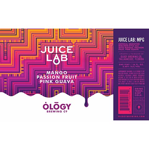 Ology Juice Lab: MPG Sour by Ology Brewing Co, beer label