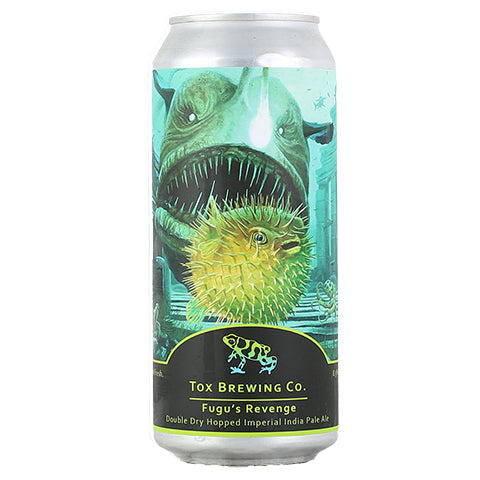 Tox Fugu's Revenge DDH Imperial IPA by Tox Brewing Company, beer label