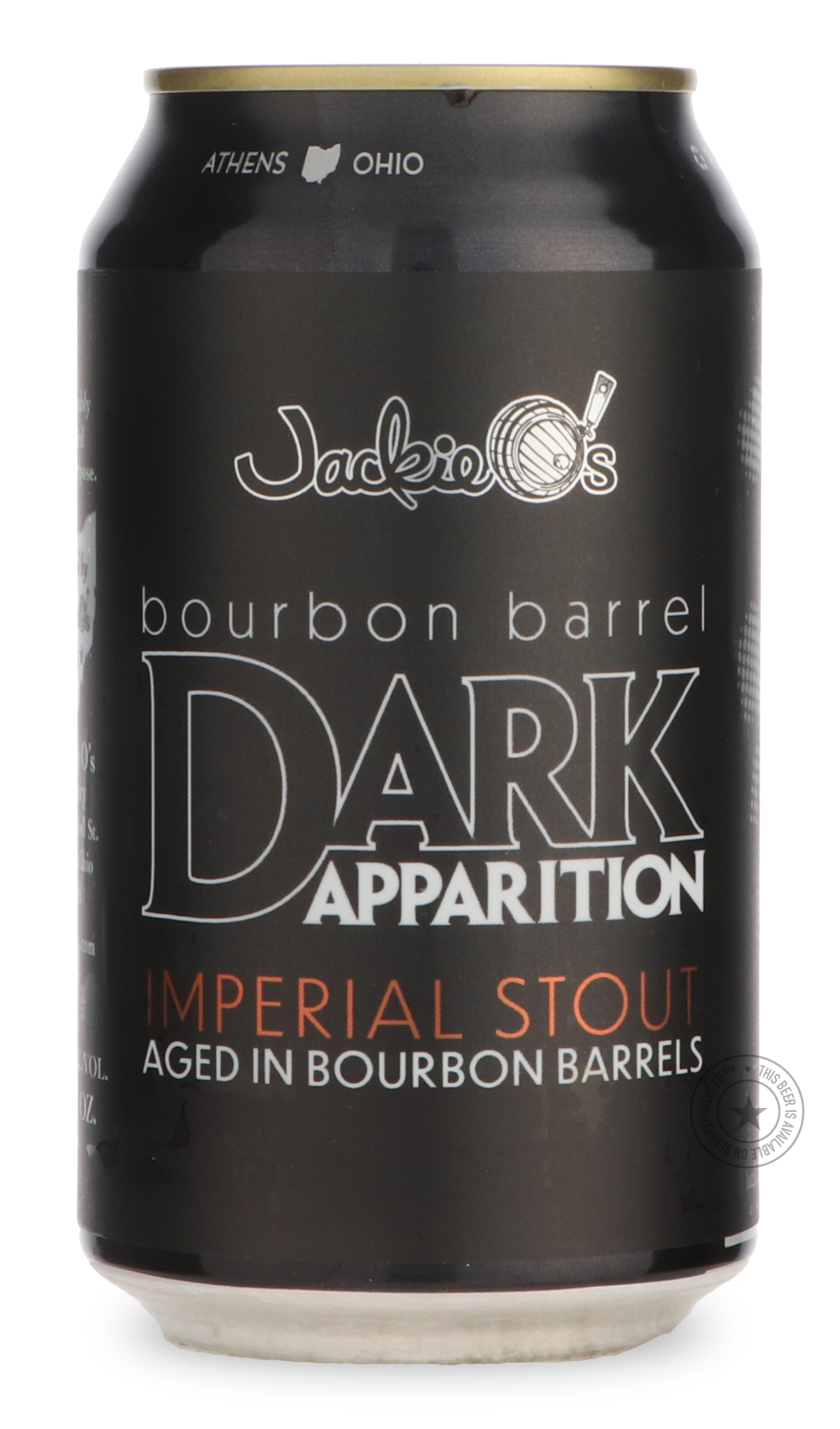 Bourbon Barrel Dark Apparition by Jackie O's Brewery, beer label