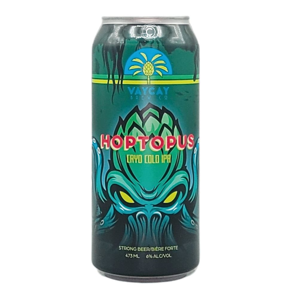 Hoptopus Cryo Cold IPA by Vaycay Brew Co., beer label