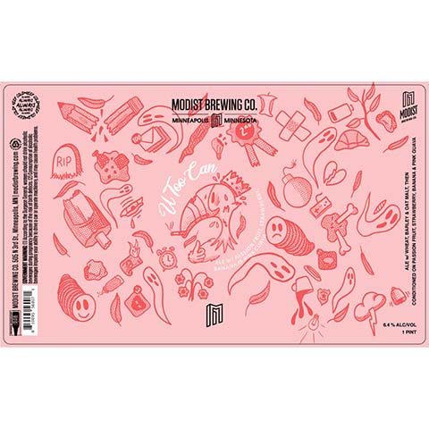Modist Brewing U Too Can Ale by Modist Brewing Company, beer label