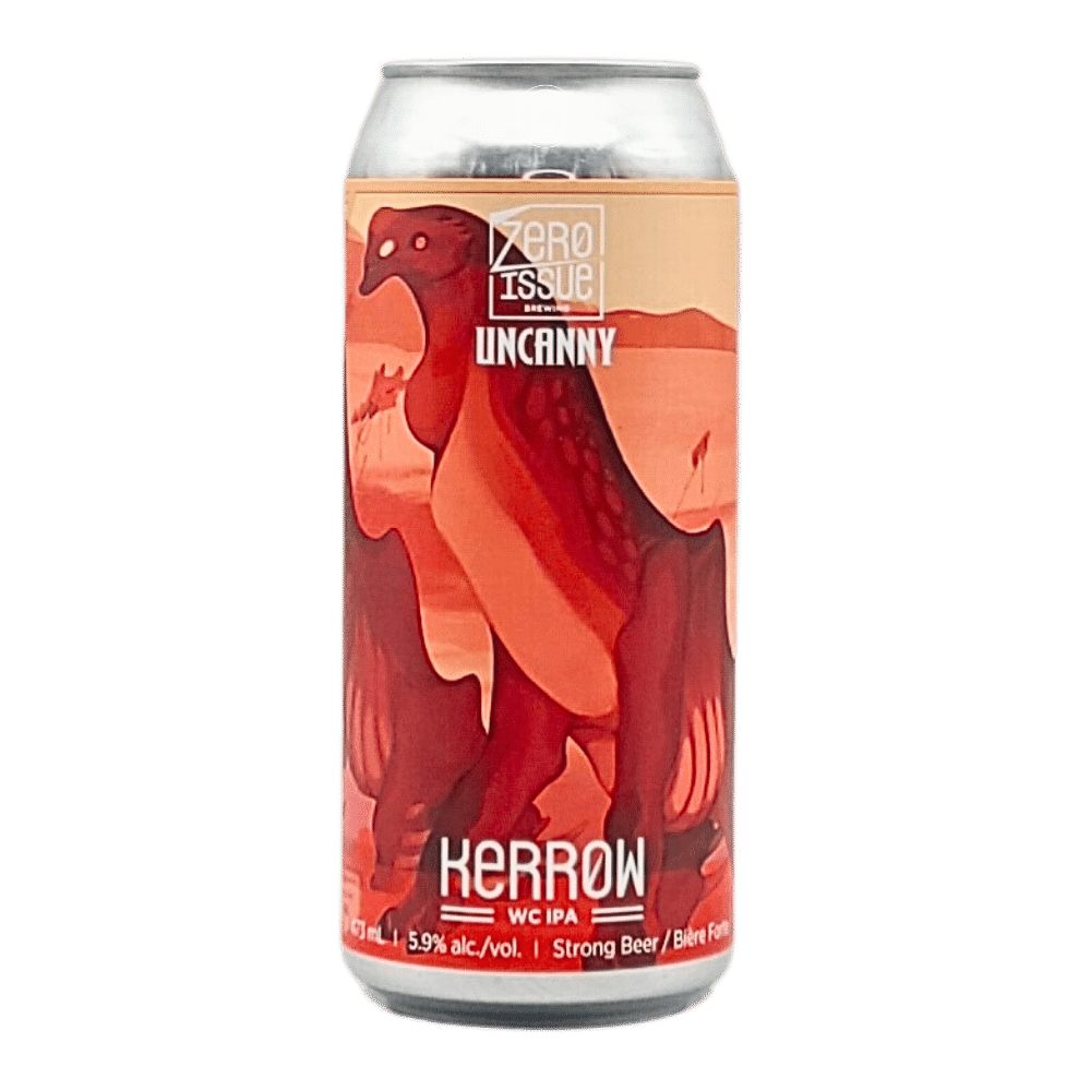 Brewing Uncanny Kerrow West Coast IPA by Zero Issue Brewing, beer label
