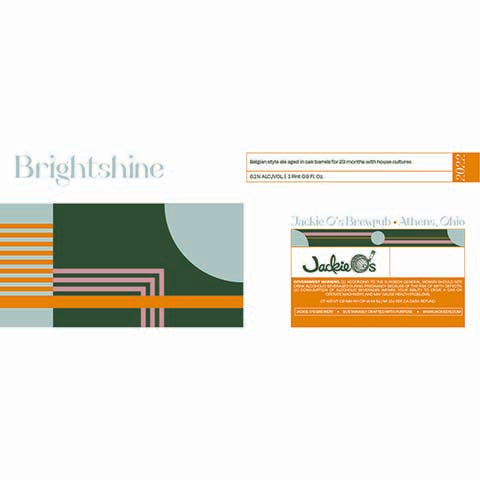 Jackie O's Brightshine Belgian Ale by Jackie O's Pub & Brewery, beer label