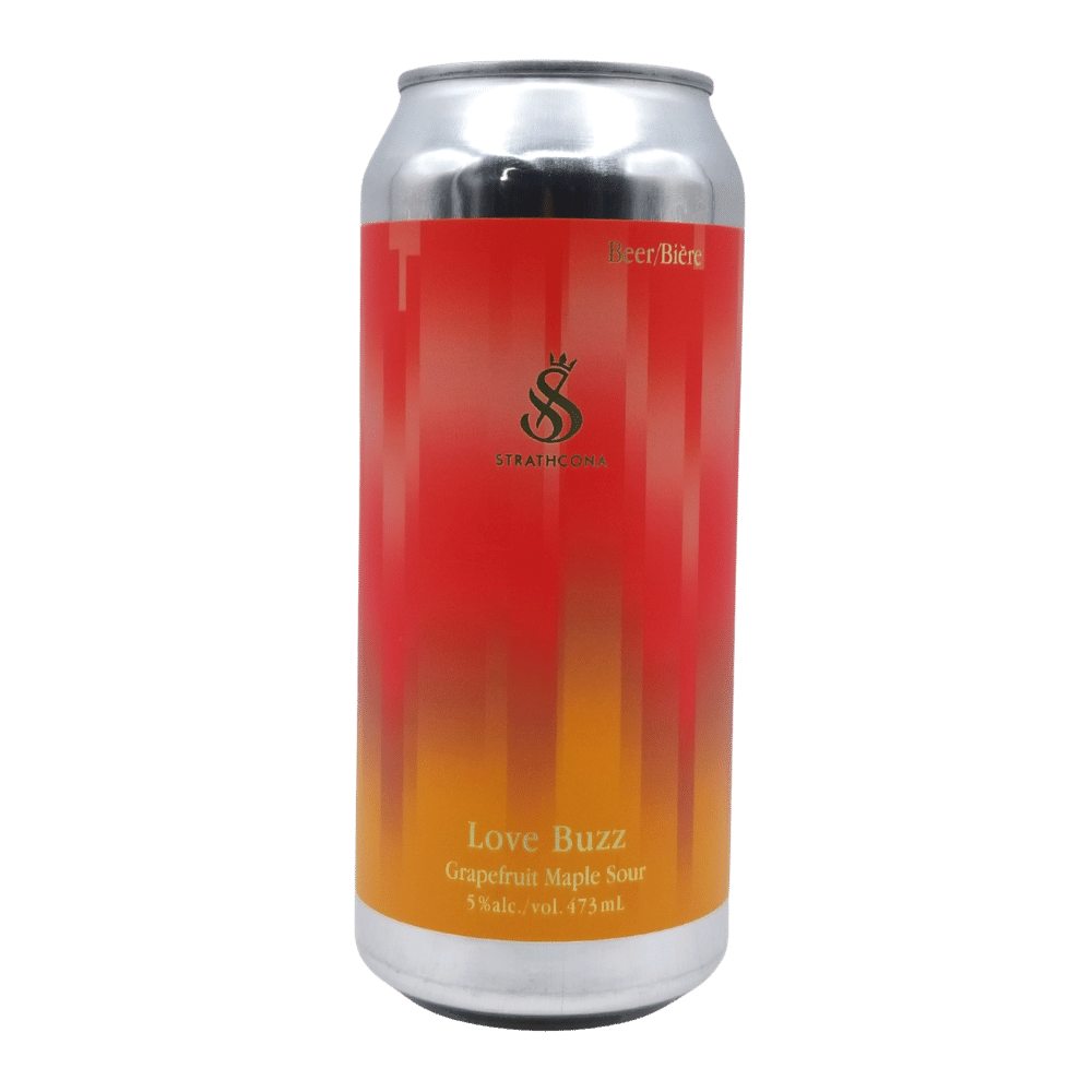 Love Buzz Grapefruit Maple Vanilla Sour by Strathcona Beer Company, beer label