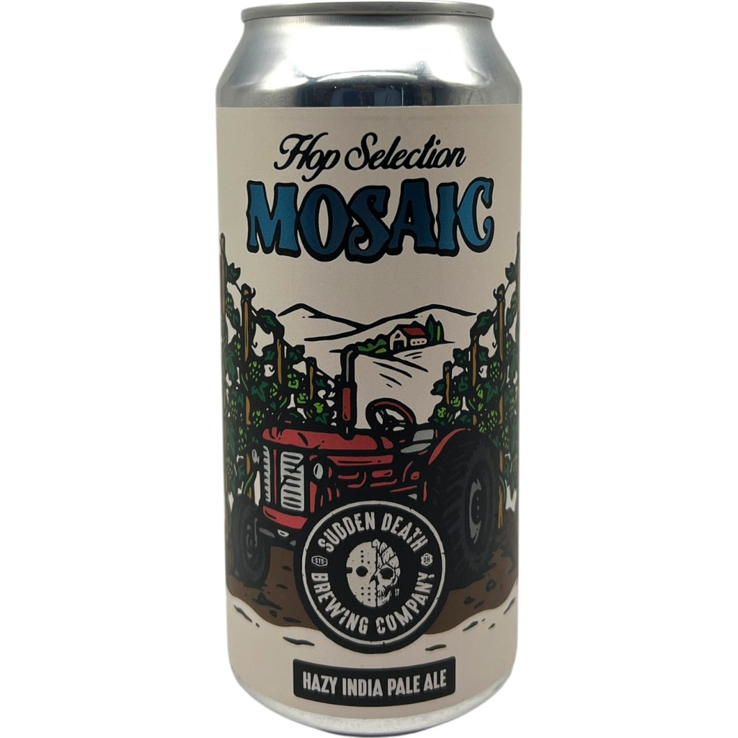 Sudden Death Hop Selection Mosaic by Sudden Death, beer label