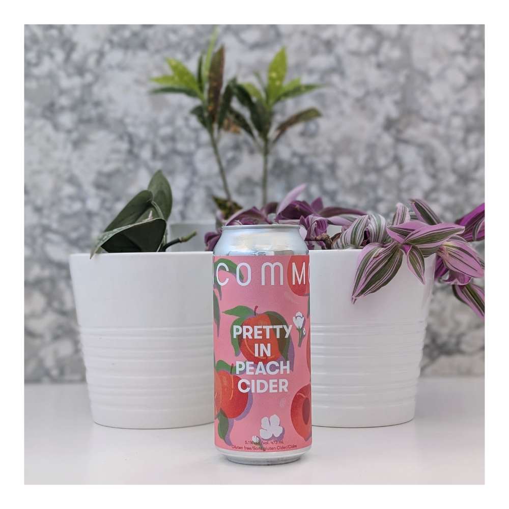 Pretty in Peach Cider by Uncommon Cider Co., beer label