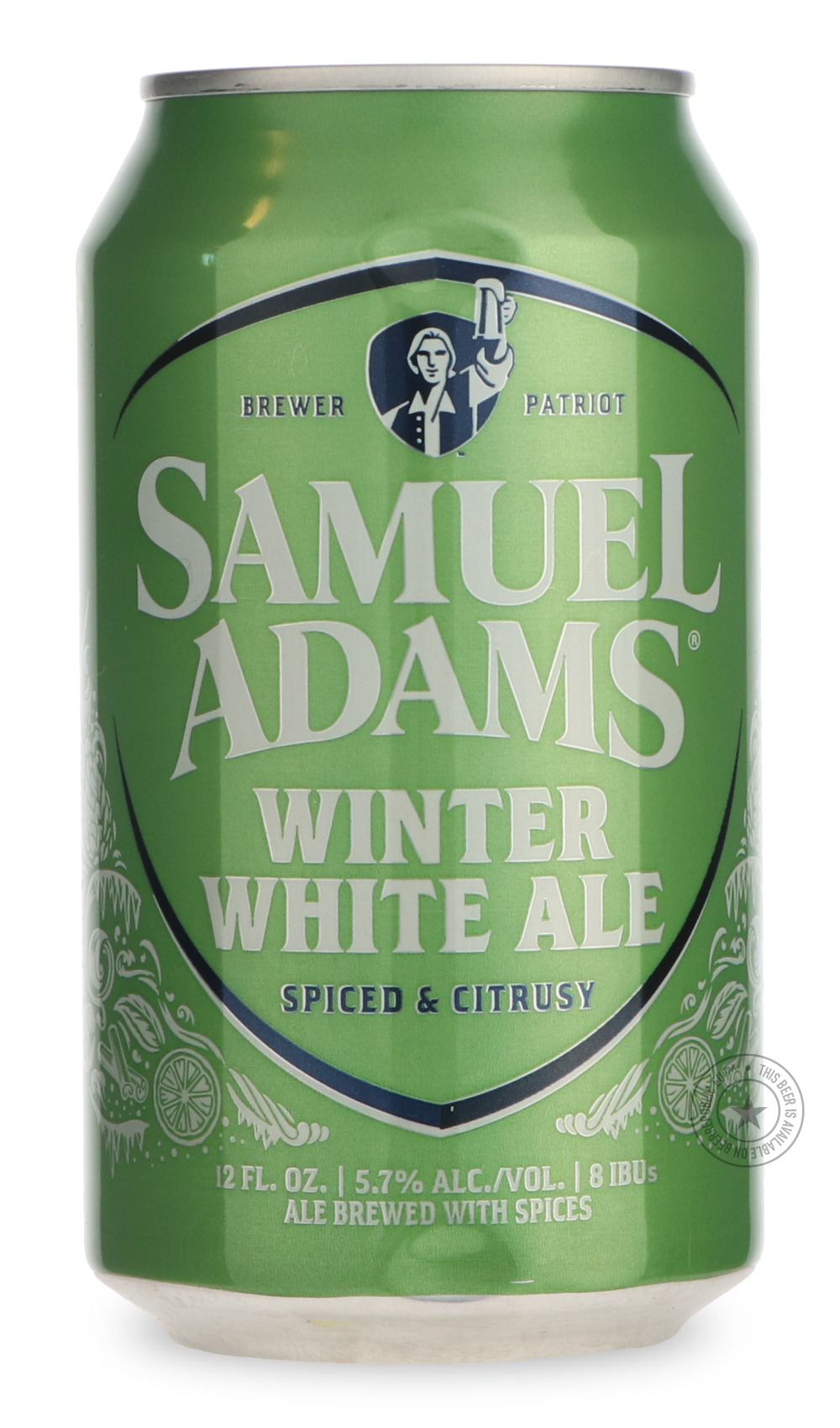 Winter White by Samuel Adams, beer label