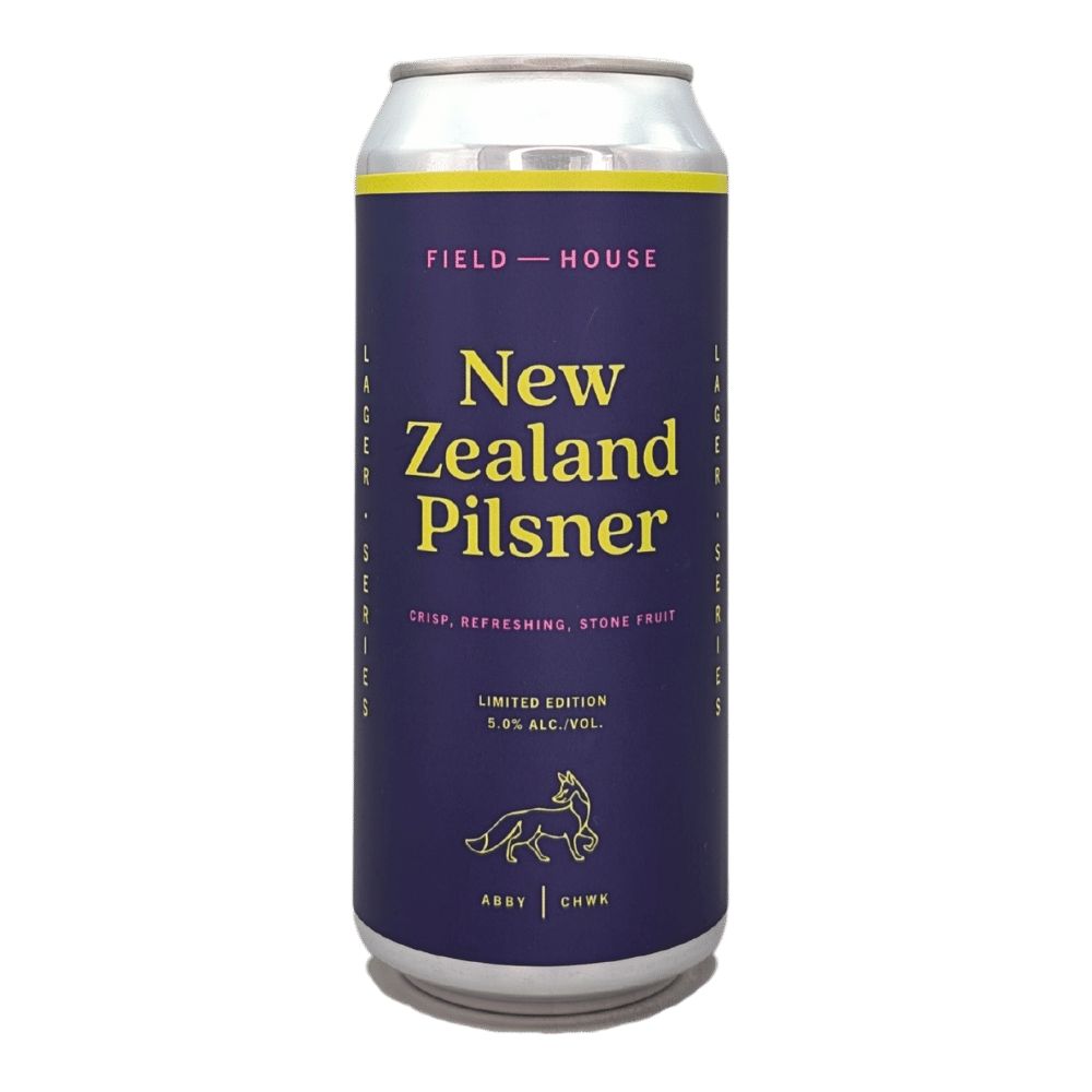 New Zealand Pilsner by Field House Brewing Co., beer label
