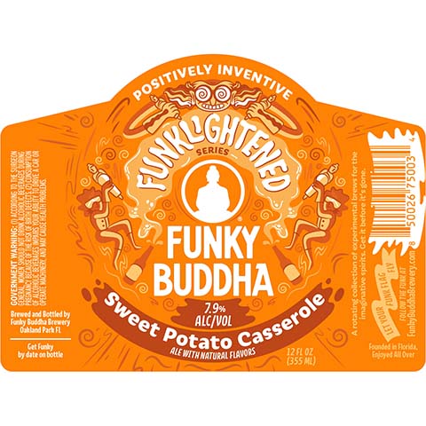Funky Buddha Funklighted Sweet Potato Casserole Ale by Funky Buddha Brewery, beer label