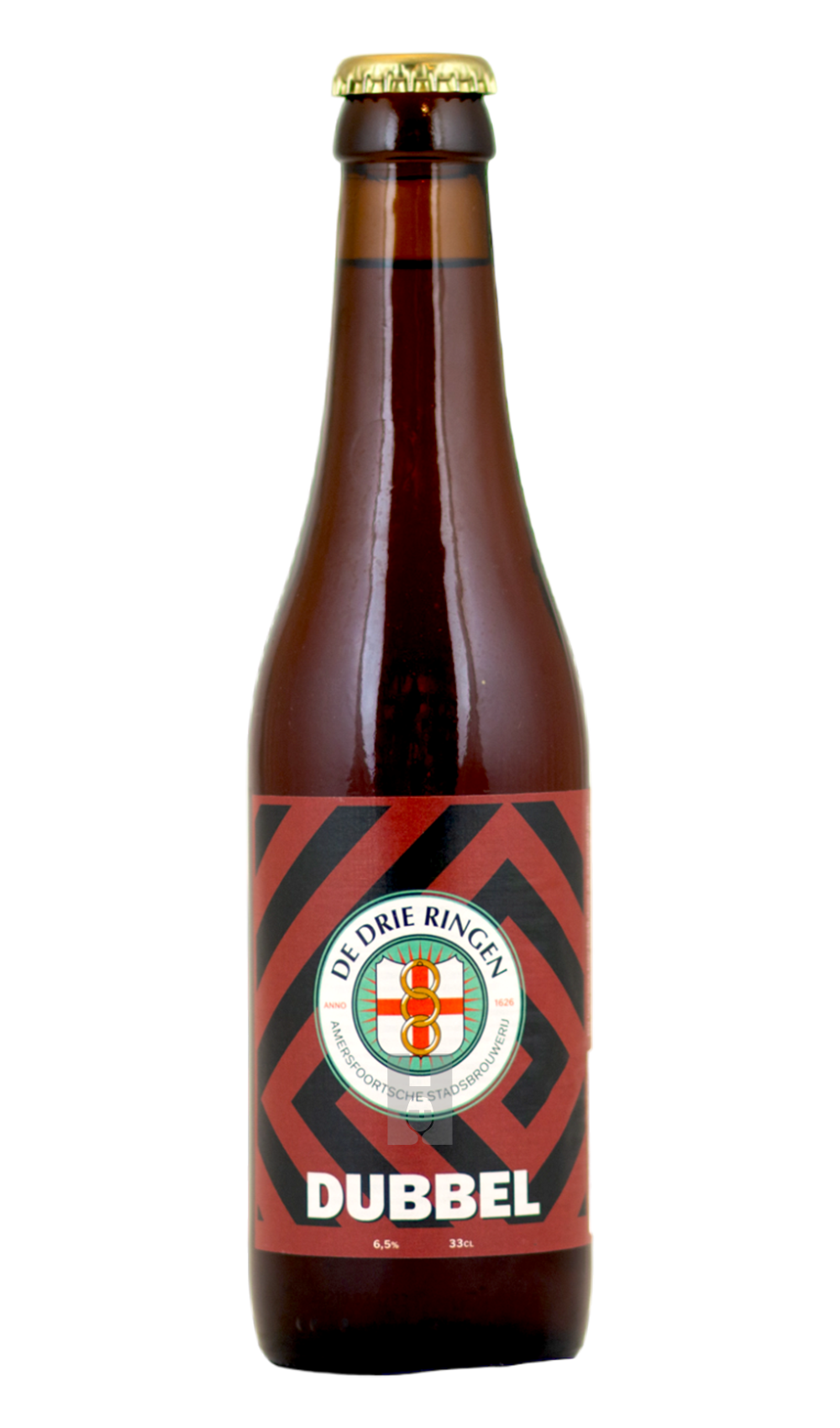 De Drie Ringen Dubbel by De Drie Ringen, beer label