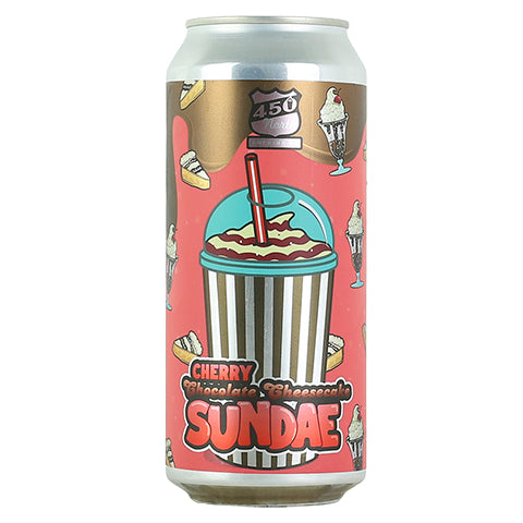 450 North Cherry Chocolate Cheesecake Sundae Slushy XL Sour Ale by 450 North Brewing Company, beer label