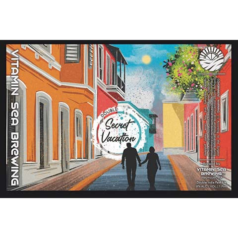 Vitamin Sea Secret Vacation DIPA by Vitamin Sea Brewing, beer label