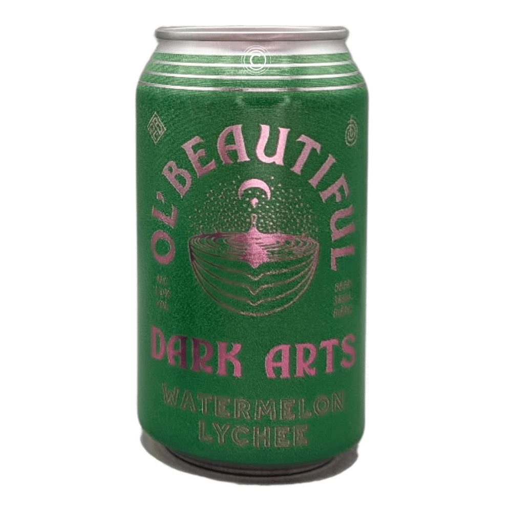 Dark Arts: Watermelon & Lychee Sour by Ol' Beautiful Brewing Company, beer label