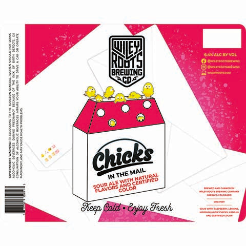 Wiley Roots Chicks In The Mail Sour Ale by Wiley Roots Brewing Co, beer label
