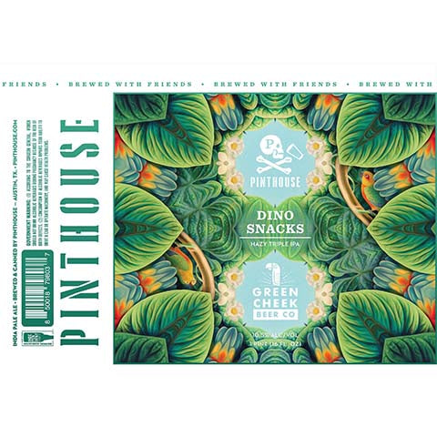 Pinthouse Dino Snacks Hazy TIPA by Pinthouse Brewing, beer label