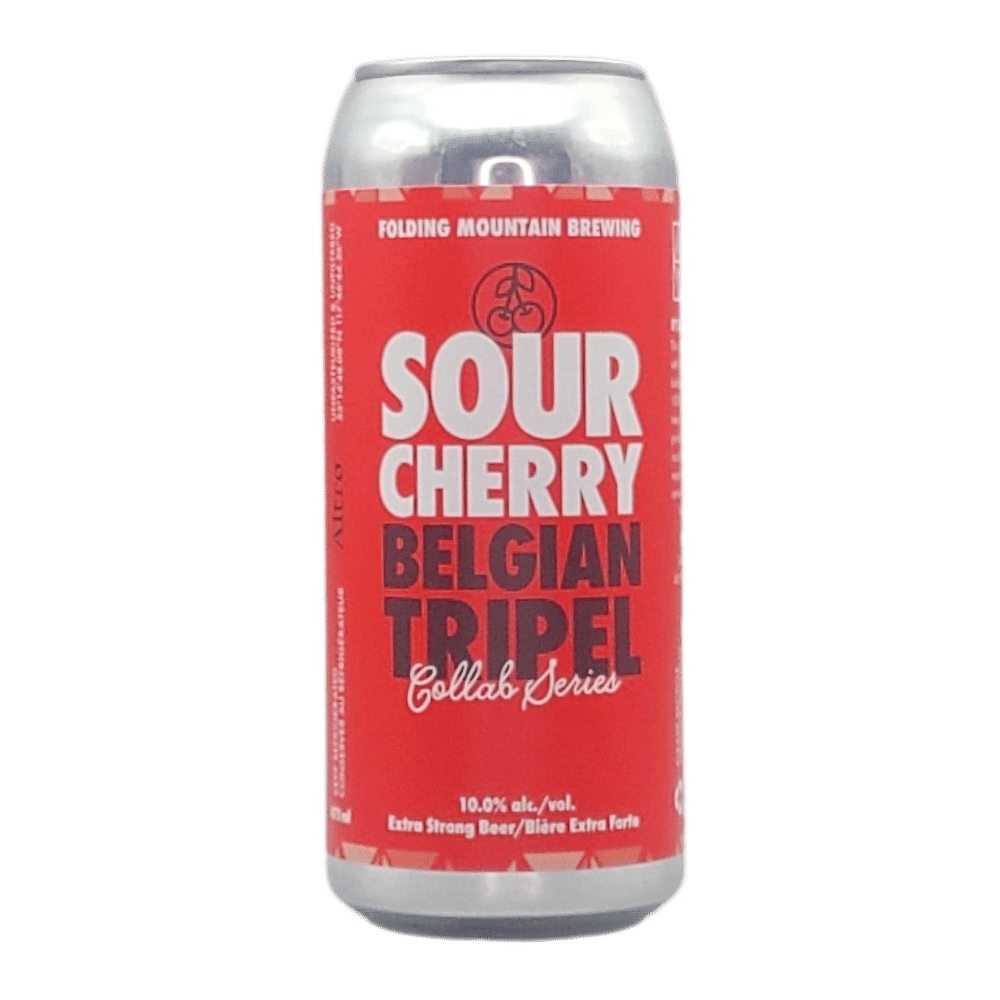 Brewing Sour Cherry Belgian Tripel by Folding Mountain Brewing, beer label