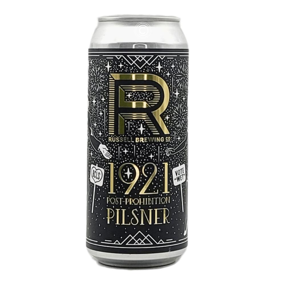 1921 Post-Prohibition Pilsner by Russell Brewing, beer label