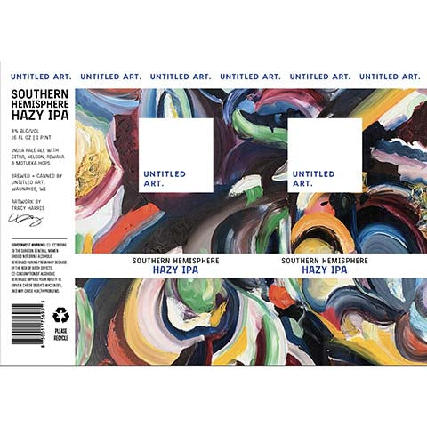 Untitled Art Southern Hemisphere Hazy IPA by Untitled Art, beer label