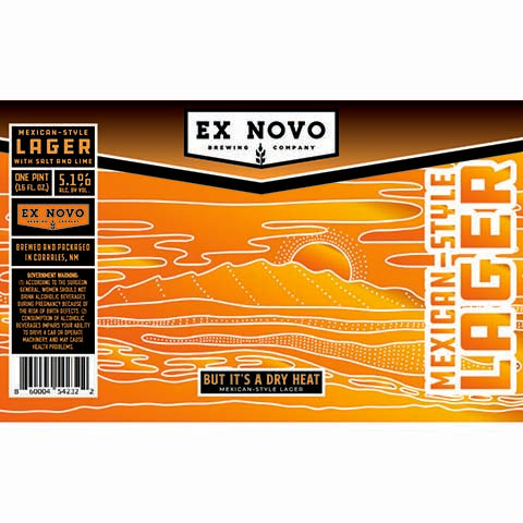 Ex Novo But It's A Dry Heat Lager by Ex Novo Brewing Co, beer label