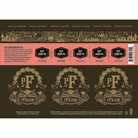 pFriem Hazy Sabro IPA by PFriem Family Brewers, beer label