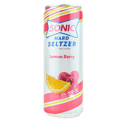 Sonic Lemon Berry Hard Seltzer by Sonic, beer label