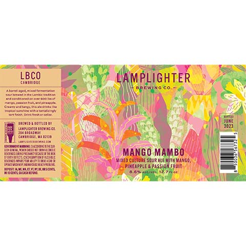 Lamplighter Mango Mambo Sour by Lamplighter Brewing Co., beer label
