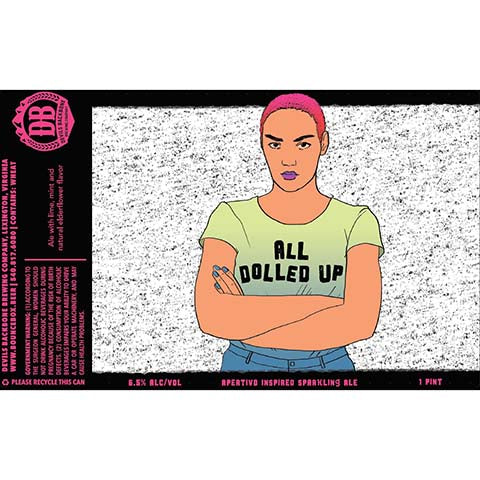 Devil's Backbone All Dolled Up Sparkling Ale by Devils Backbone Brewing Company, beer label