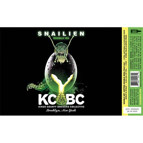 Kings County Brewers Collective Snailien DIPA by Kings County Brewers Collective, beer label