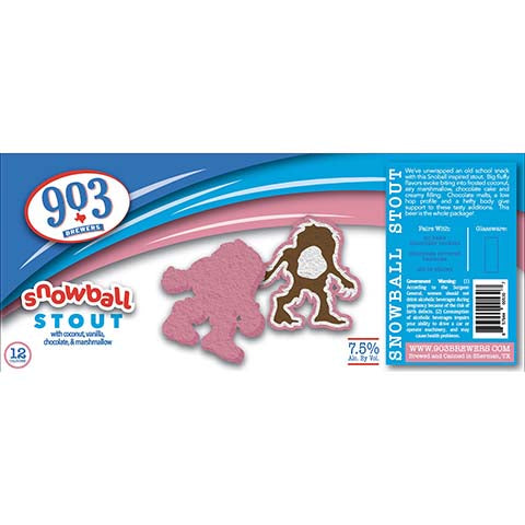 903 Brewers Snowball Stout by 903 Brewers, beer label