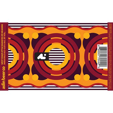 Aslin Nuances of Meaning West Coast IPA by Aslin Beer Company, beer label