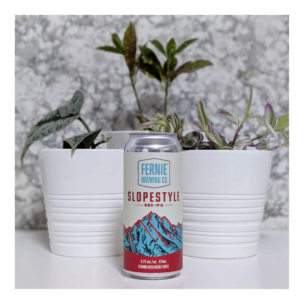 Slopestyle Red IPA by Fernie Brewing Co, beer label