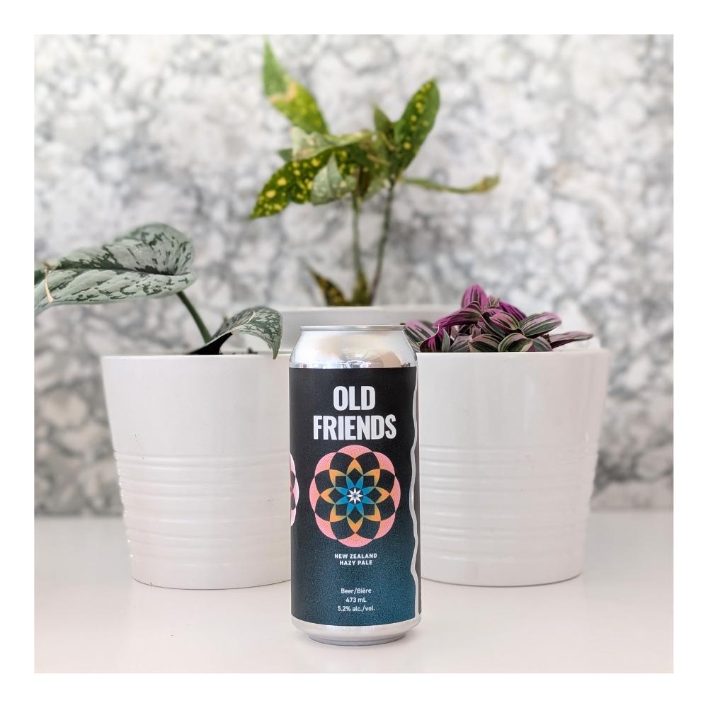Brewing x The Establishment Brewing Company Old Friends New Zealand Hazy Pale Ale by Blindman Brewery, beer label