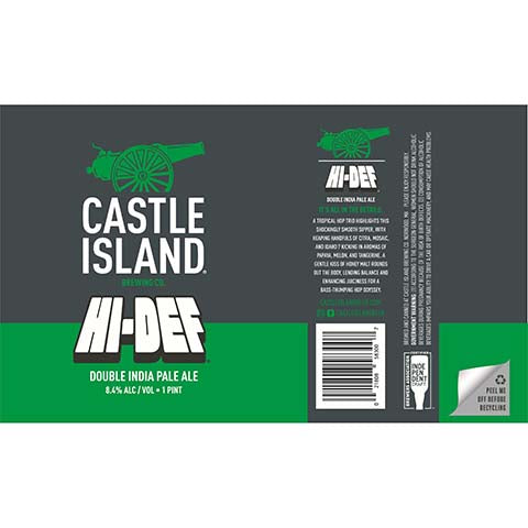 Castle Island Hi-Def DIPA by Castle Island Brewing Co., beer label
