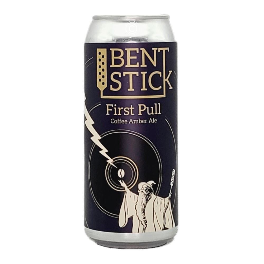 First Pull Coffee Amber Ale by Bent Stick Brewing Co., beer label