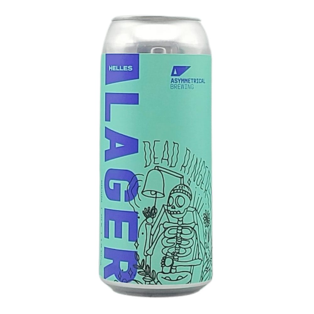 Dead Ringer Helles Lager by Asymmetrical Brewing, beer label