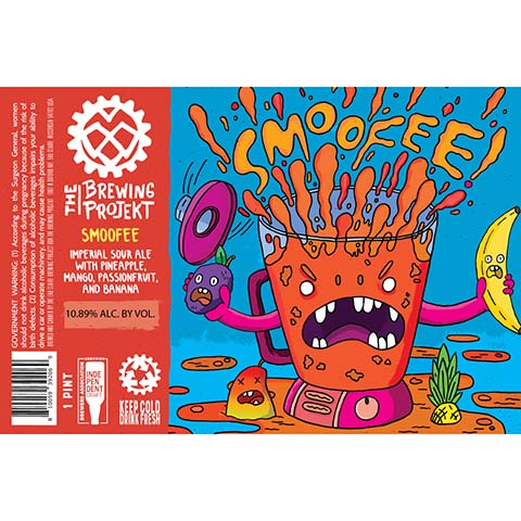 The Brewing Projekt Smoofee Imperial Sour Ale (pineapple. mango, passionfruit and banana) by The Brewing Projekt, beer label