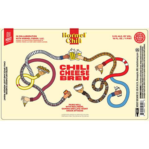 Modist Brewing Chili Cheese Brew Lager by Modist Brewing Company, beer label