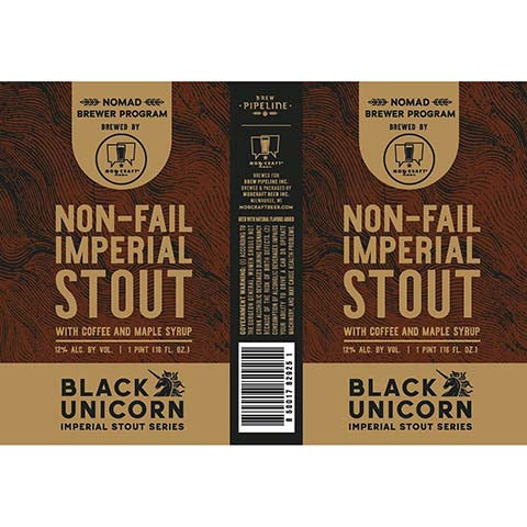 Mobcraft Non-Fail Imperial Stout by MobCraft Beer, beer label