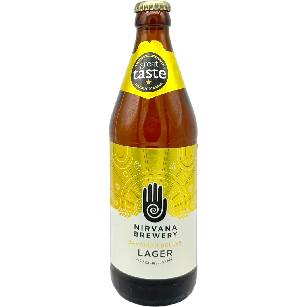 Nirvana Brewery Lager 500ml by Nirvana Brewery, beer label