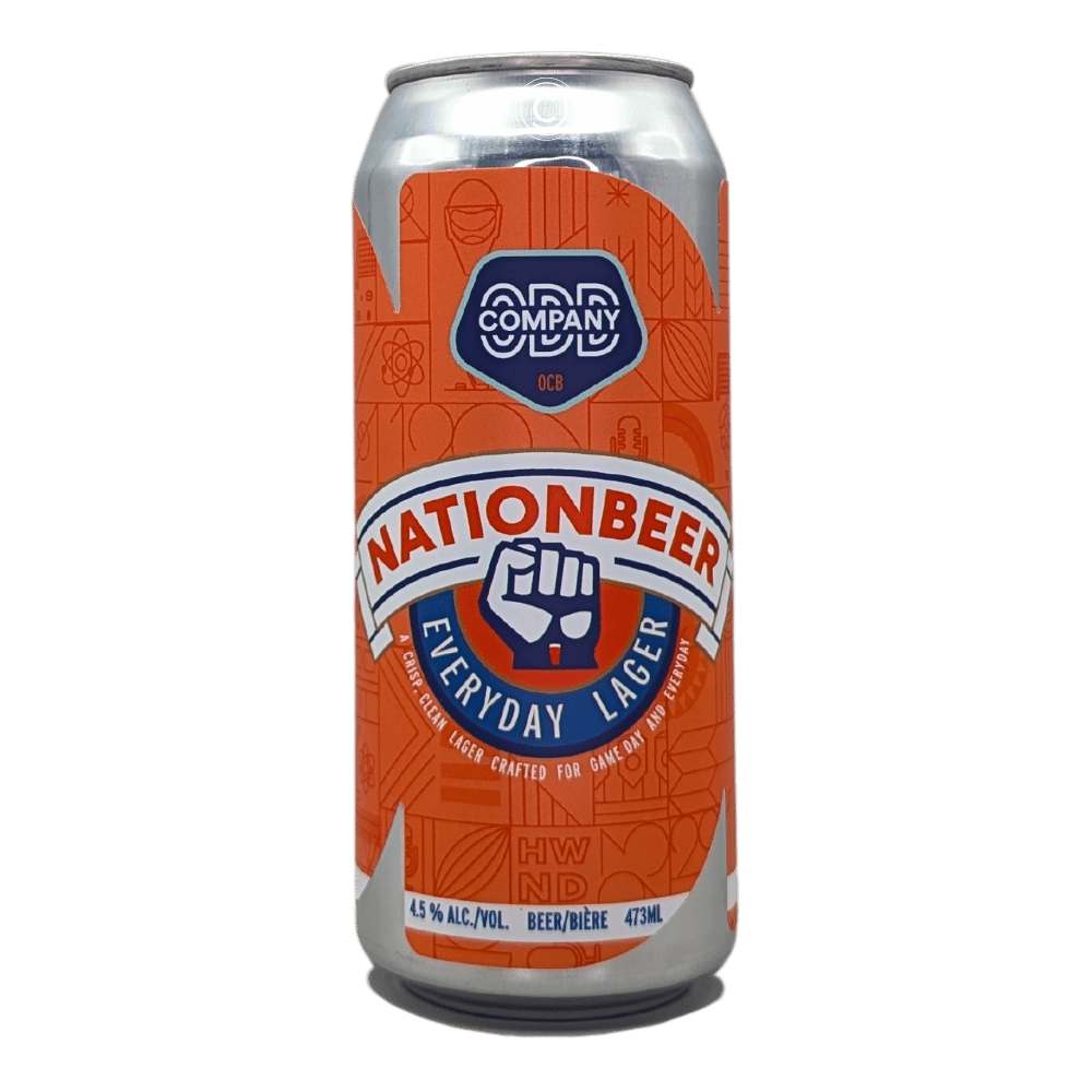 Nationbeer Everyday Lager by Odd Company Brewing, beer label
