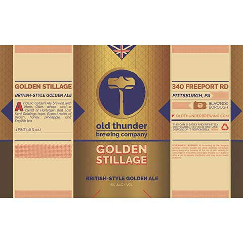 Old Thunder Golden Stillage British Golden Ale by Old Thunder Brewing Company, beer label