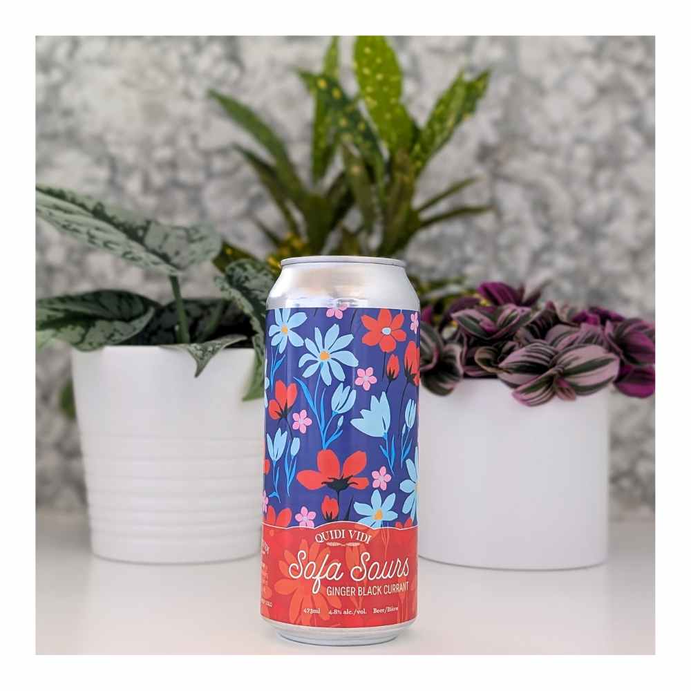 Sofa Sour - Ginger & Black Currant Sour by Quidi Vidi Brewing Company, beer label