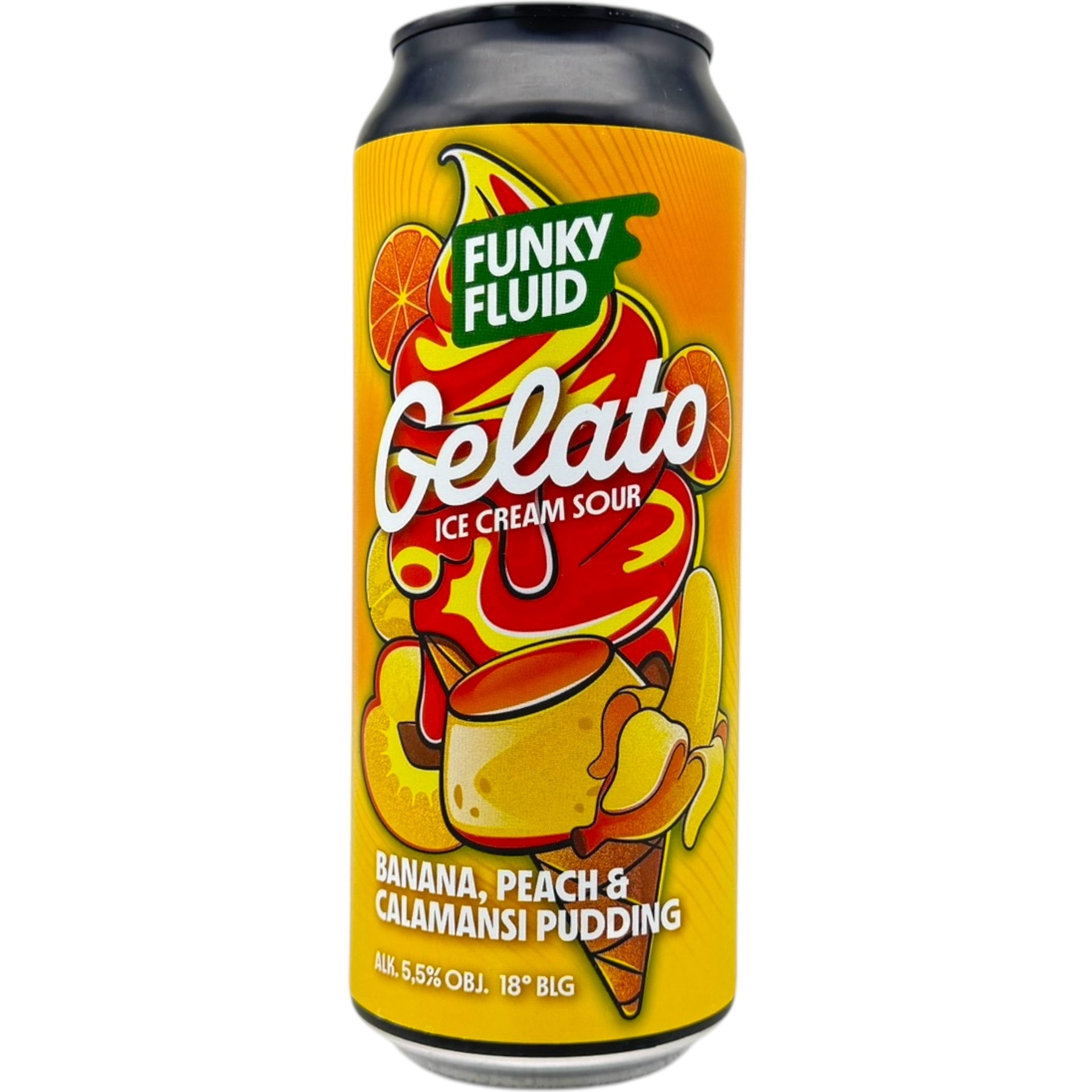 Funky Fluid Gelato: Banana Peach Calamansi by Funky Fluid, beer label