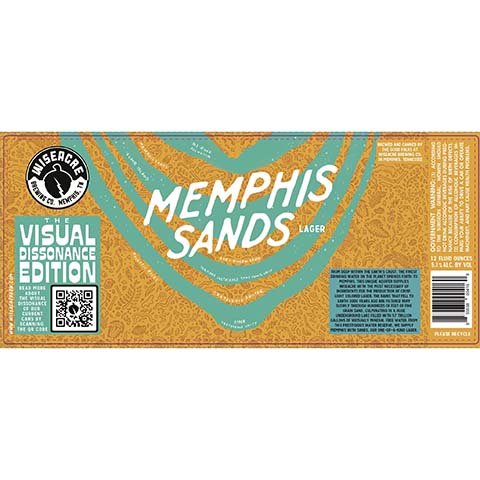 Wiseacre Memphis Sands Lager by Wiseacre Brewing Co, beer label