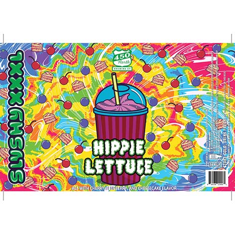 450 North Hippie Lettuce Slushy XXXL Sour Ale by 450 North Brewing Company, beer label