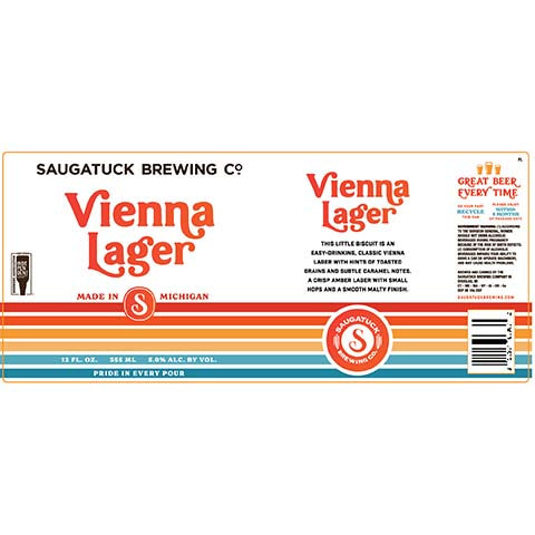 Saugatuck Vienna Lager by The Saugatuck Brewing Company, beer label